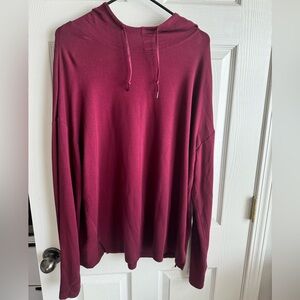 Women’s Deep Red Lightweight Hoodie